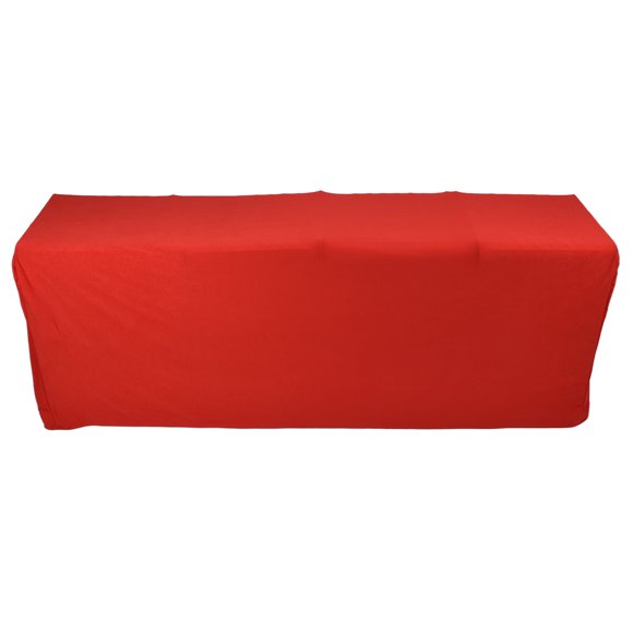 Stretch Spandex Table Cover, 4 Pockets Red Stretch Tablecloth Good Elasticity For Wedding For Banquet For Party 8FT(244x76x76cm)