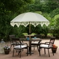 thumbnail image 3 of Northlight Outdoor Macrame Boho Beach Market Umbrella with Tilt - 6.5' - Cream, 3 of 9