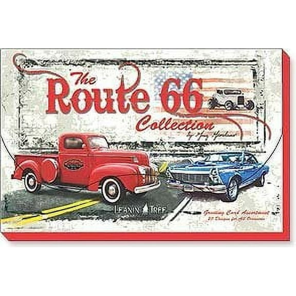 Leanin' Tree, The Route 66 Collection, Greeting Cards Assortment Box, Assorted Cards with Envelopes All Occasion (20 Cards, 22 Colorful Envelopes)