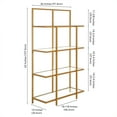thumbnail image 5 of Evelyn&Zoe Ingels 62" Tall Rectangular Bookcase, Brass, 5 of 8