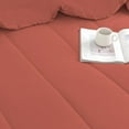 thumbnail image 6 of 1 Piece Luxury Thicker Pattern Comforter, 800 TC, 100% Egyptian Cotton, Oversized Super King Size Brick Red Solid Color, 6 of 6