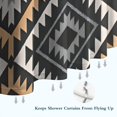 thumbnail image 6 of Brown Geometric Triangle Diamond Pattern Shower Curtain 84"x72" ,Bathroom Decorative Shower Curtains Set with 12 Hooks,Modern Waterproof Washable Shower Curtain, 6 of 6