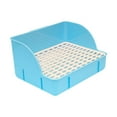 thumbnail image 1 of Caja de arena para conejos, caja de arena para jaulas, inodoro para jaulas, entrenador de orinal para animales pequeños azul, 1 of 9