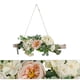 thumbnail image 3 of onlyliua Promoción de Temporada Decoración de Flores Artificiales Estilo Corona de Flores Decorativa Colgante de Pared, 3 of 6