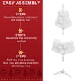 thumbnail image 3 of Árbol de Navidad CCINEE blanco de 60 cm con soporte de plástico con 80 ramas, 3 of 7
