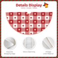 thumbnail image 4 of Daiia Red Plaid Daisy Drawing Merry Christmas Tree Skirt , Xmas Large Lace-up Tree Skirt, Santa Snowflakes Rustic Home Decorations New Year Party Farmhouse Decor-36", 4 of 7