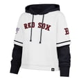 thumbnail image 2 of Women's '47 White Boston Red Sox Trifecta Shortstop Cropped Pullover Hoodie, 2 of 3