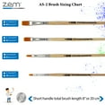 thumbnail image 7 of ZEM Brush Mfg AS-2 Student Golden Synthetics Shaders Flat Artist Paint Brush Set, 7 of 7