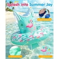 thumbnail image 3 of HeySplash Swim Vest for Age 3-6, Swim Trainer Vests with Adjustable Strap for Boys Girls 29-55lbs, Children Swimsuit, Floating Tube for Beginner,Green Leaves + Pink Flamingo, 3 of 7