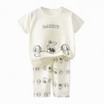 thumbnail image 2 of Toddler Boys Clothes Summer Outfit Sets Short Sleeve Cartoon Prints T Shirt Tops Shorts Clothes Set Playwear Sets 2 Piece Summer Shorts Set, 2 of 4