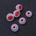 thumbnail image 3 of 6 uds. Audífonos intrauditivos de silicona para reemplazar los auriculares KZ (blanco + rojo), 3 of 7
