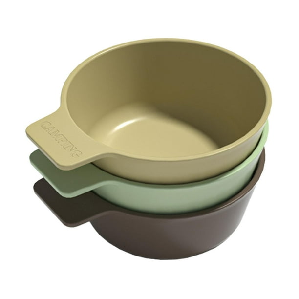 Cubiertos para acampar, juego de vajilla para exteriores, platos apilables, tazas para adultos, cubiertos, utensilios, juego de cubiertos para acampar , Tazón pequeño shamjiam Vajilla al aire libre