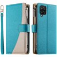 thumbnail image 1 of Funda cartera GANGXUN para Samsung Galaxy A12/M12 , cuero PU con tarjetero, cremallera, correa de mano, soporte y protección 1044°, 1 of 6