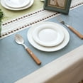 thumbnail image 6 of Enova Home 54"x 80" High Quality Tablecloth with Tassels, Rectangle Cotton and Linen Table Protector Cover for Table Decoration (Blue Green), 6 of 6