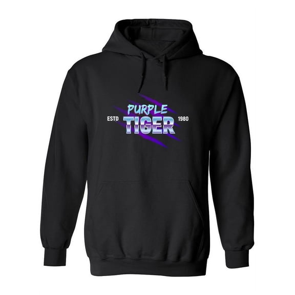 Purple Tiger, 1980 Hoodie Women -Image by Shutterstock, Female Small