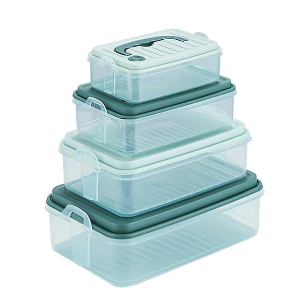 Yuarrent Caja de almacenamiento portátil para microondas a prueba de humedad y antipermeable Ins, caja de almacenamiento sellada para refrigerador de Cocina y Comedor Yuarrent HA014837-00