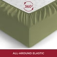 thumbnail image 3 of Mellanni Fitted Sheet with up to 16" Deep Pocket, 1 Piece California King, Sage, 3 of 7