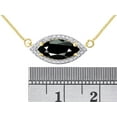 thumbnail image 3 of RYLOS Necklace Yellow Gold Plated Silver Lucky Eye Necklace Marquise Gemstone &  Diamonds Pendant 18" Chain 12X6MM Faceted Onyx Birthstone Womens Jewelry Silver Necklace, 3 of 7