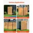 thumbnail image 4 of VEVOR Wood Privacy Fence, 39" W x 61" L, 1-Panel Air Conditioner Fence Screen, Pool Equipment Enclosure with Metal Stakes, Easy DIY Installation, Outdoor Trash Can Hider for Garden Decoration, 4 of 9