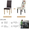 thumbnail image 4 of Dining Room Chair Covers Slipcovers Set of 4, Spandex Super Fit Stretch Removable Washable Kitchen Parsons Chair Covers Protector for Dining Room,Hotel,Ceremony, 4 of 6