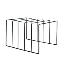 1 Pc Incline File Organizer for Desk with 5 Slot Metal Wire Mesh File Rack Sorter for Home School Office Letter Mail Paper Document Folder Desk Accessories, Black