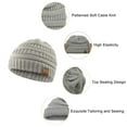 thumbnail image 2 of Kids Baby Winter Hat Warm Cozy Infant Toddler Beanie for Boys Girls Chunky Baby Beanies 3 Pack Black & White & Light Grey 6-36 Months, 2 of 5