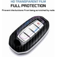 thumbnail image 7 of Key Fob Cover Compatible with Infiniti Q50 Q60 QX50 QX55 QX60 EX25 EX35 FX35 FX45 FX50 EX37 2018-2025 ABS 3 Button Keychain Case Holder Protector,Carbon Black, 7 of 7