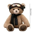 thumbnail image 3 of Juguetes de piscina, juguetes para bebés, juguetes para niños pequeños, osito de peluche clásico con capucha, oso marrón con peluche suave coleccionable para regalo de Navidad, osito de peluche artesa, 3 of 9