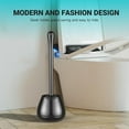 thumbnail image 6 of Toilet Brush and Holder, 2 Pack Toilet Bowl Brush and Holder with Long Handle, Plastic Holder Easy to Hide, Drip-Proof, Easy to Assemble, Deep Cleaning, Black,-1, 6 of 7