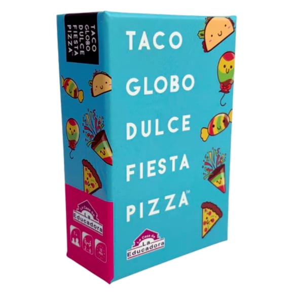 Juego de Mesa Taco, Globo, Dulce, Fiesta, Pizza Blue Orange 64 Cartas
