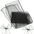 thumbnail image 3 of WRISTBIQUE Black Organza Ribbons for Chairs Wedding Affairs 10Pcs 10.8x7.1x0.04in, 3 of 10