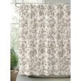 thumbnail image 3 of Farmhouse Khaki Bathroom Curtain 78 Inch Shower Curtain with Hooks, Vintage Flower Leaf Botanical Plant Waterproof Polyester Bath Curtain Washable Bathtub Curtain 36''x 78'', 3 of 6
