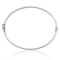 thumbnail image 3 of 14K Solid White Gold Hinged Bangle Bracelet, 3 of 4