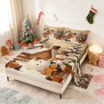 thumbnail image 2 of Manfei Winter Bed Sheets Christmas Full Size Sheets, Peach Pink 4pcs (1 Flat Sheet, 1 Fitted Sheet and 2 Pillowcases), 2 of 6