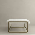 thumbnail image 3 of Shatana Home Cole Coffee Table in Brass with Ivory Boucle, 3 of 11