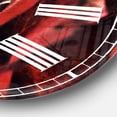 thumbnail image 3 of Red Rose with Raindrops on Black' Flowers Oversized Metal Clock, 3 of 3