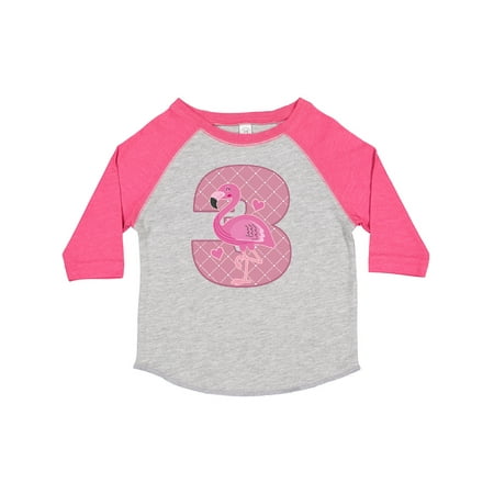 

Inktastic 3rd Birthday Flamingo 3 Year Old Girl Gift Toddler Toddler Girl T-Shirt