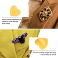 thumbnail image 4 of HORIALENCE 100Pcs Yellow Pin Back Holders Heart Shaped Pin Caps Lightweight Portable for Decoration, 4 of 4