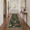 thumbnail image 7 of GENIMO 8'x10' Area Rug for Living Room, Large Machine Washable Non Slip Low Pile Rug for Bedroom Dining Room, Soft Floral, Forest Green, 7 of 7