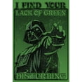 thumbnail image 2 of Men's Star Wars Darth Vader St. Patrick's Day Lack of Green  Graphic Tee Kelly Heather X Large, 2 of 4