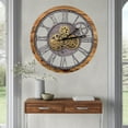 thumbnail image 7 of THE GEARS CLOCK Wall Clock with Real Moving Gears AM-LI_ 24 in Round Wood-Stone, 7 of 7