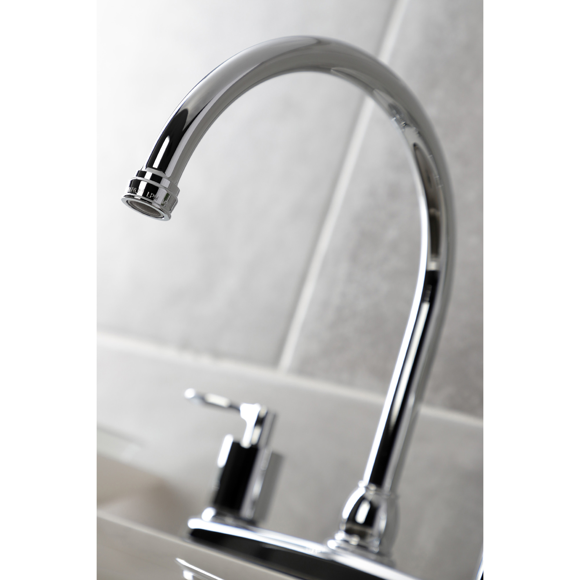 Kingston FB791SVLSP Serena Two-Handle 4-Hole 8" Centerset Kitchen Faucet with Side Sprayer in Polished Chrome