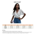 thumbnail image 5 of Womens Crop Top,V Neck Blouse Breathable Crop Top V Neck Blouse Best in Class, 5 of 5