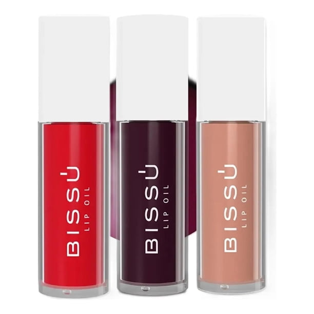 Kit 3 tonos Lip Oil 4 g Varios Tonos Bissú Brillante multicolor