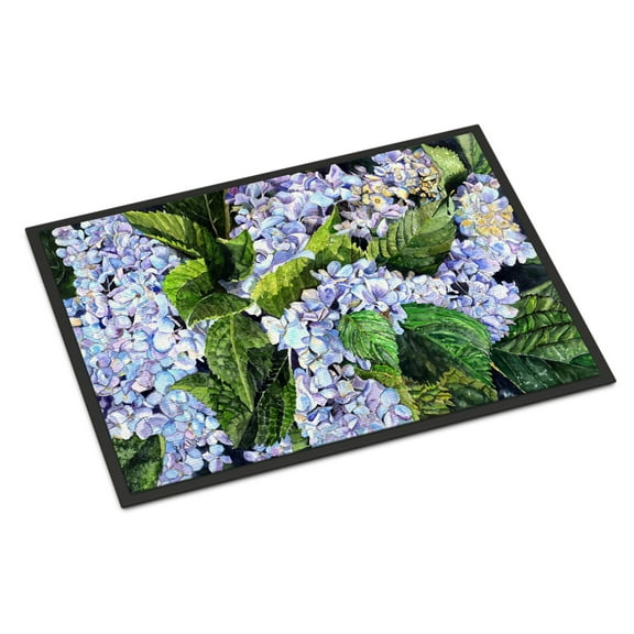 Carolines Treasures 8730MAT Hydrangea Doormat 18x27 27"L x 18"W multicolor
