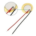 thumbnail image 2 of Uxcell Transductor de micrófono acústico de 20 mm con cableado previo para discos de tambor, paquete de 10, 2 of 5
