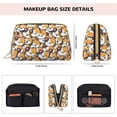thumbnail image 2 of Cute Cartoon Smiling Cat Face Makeup Bag, Large Capacity Travel Cosmetic Bag for Women Girls- Travel Toiletry Bag Leather Portable Waterproof Makeup Case Organizer with Handle, 2 of 4