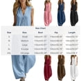 thumbnail image 3 of Qiopertar Linen Jumpsuit for Women Casual Sleeveless Romper Solid Color Summer Beach Vacation Comfy Relaxed Oversized One Piece, White L, 3 of 6