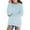 Light Blue, variant on LIJCC Kid Girl's Long Sleeve Crew Neck Fluffy Fuzzy Jumper Pullover Sweater Dress Soft Comfy Loose Oversized Fashionable Long Knitted Tops Fall Winter Clothes