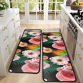 thumbnail image 4 of Kitchen Rugs Sets Of 2,Pioneer Flower Floral Print Pattern Anti Fatigue Kitchen Mat Rugs Non Slip Washable,Decorative Kitchen Floor Mats for Kitchen,Sink,Laundry,17"x47"+17"x47", 4 of 5